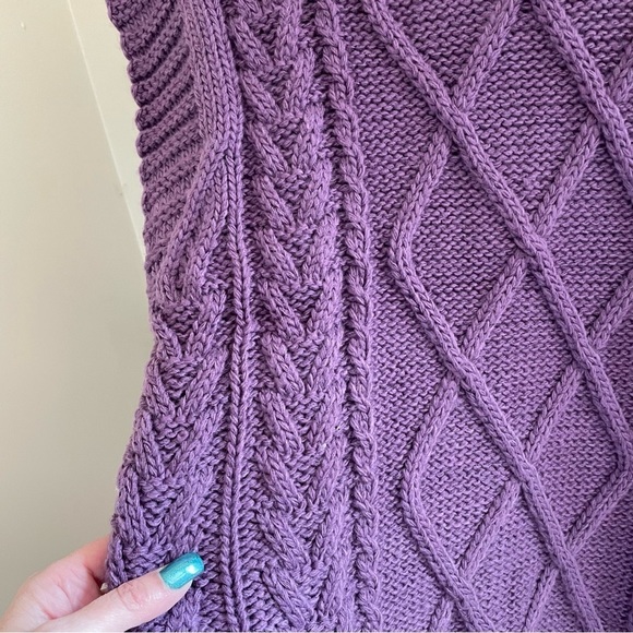 💜HOST PICK💜LOFTY Manner Purple Spencer| Imane Chucky Knit Sweater Vest, Size L - Picture 8 of 11